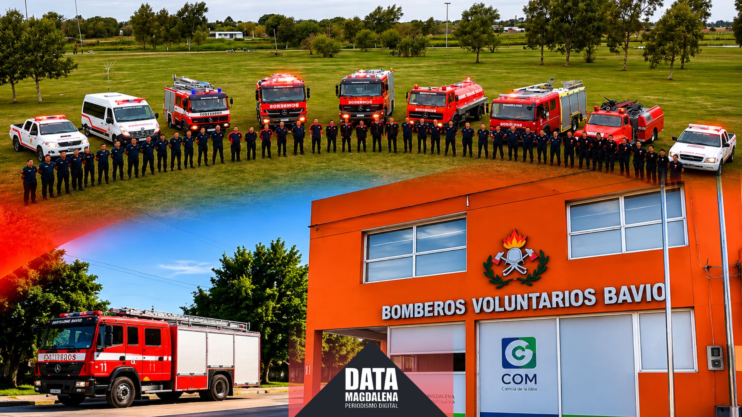 Magdalena y Bavio se preparan para celebrar a sus bomberos